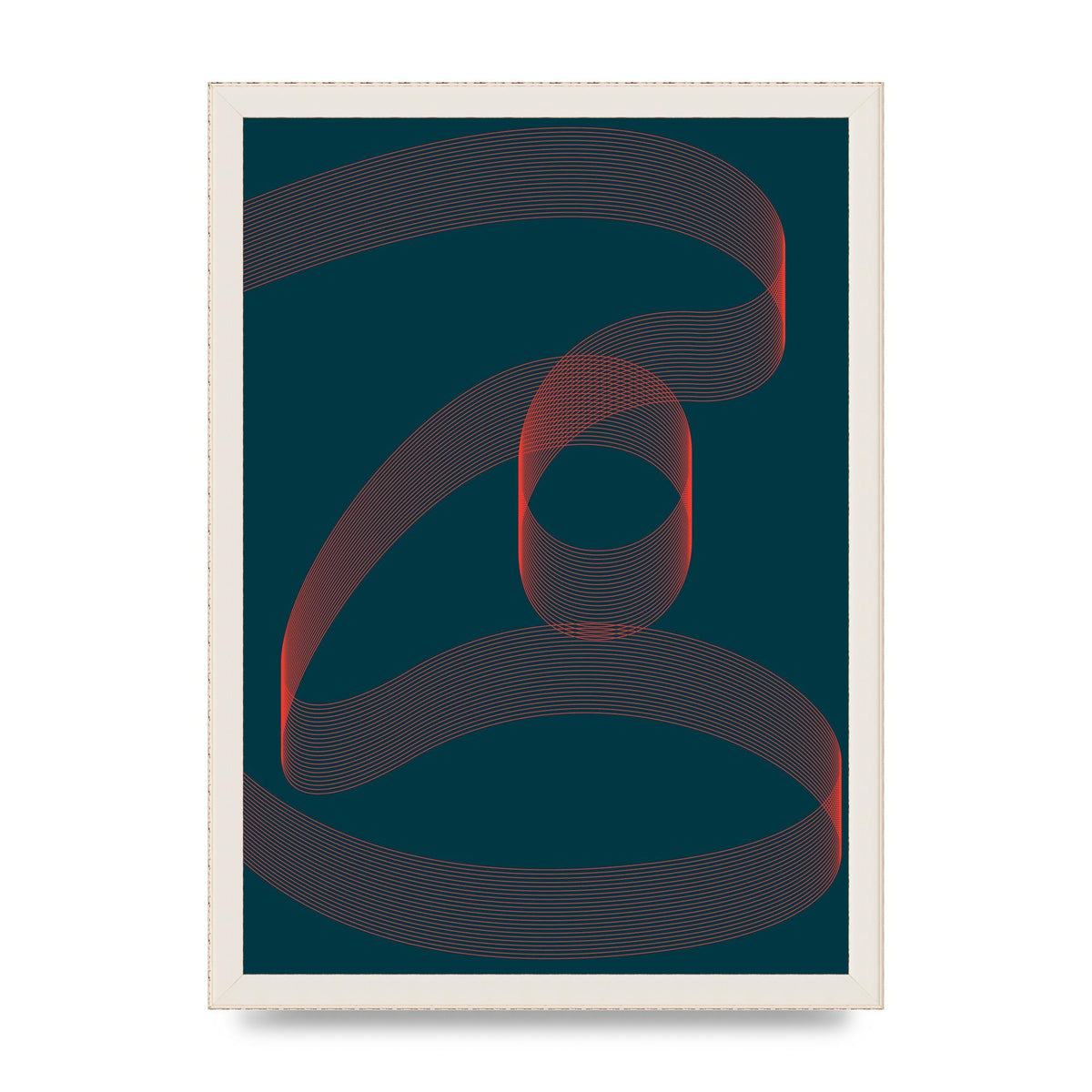 Abstract Ribbon Wall Art - A3 framed