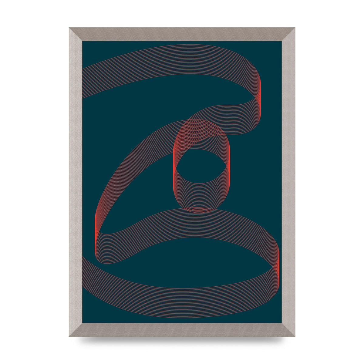 Abstract Ribbon Wall Art - A3 framed