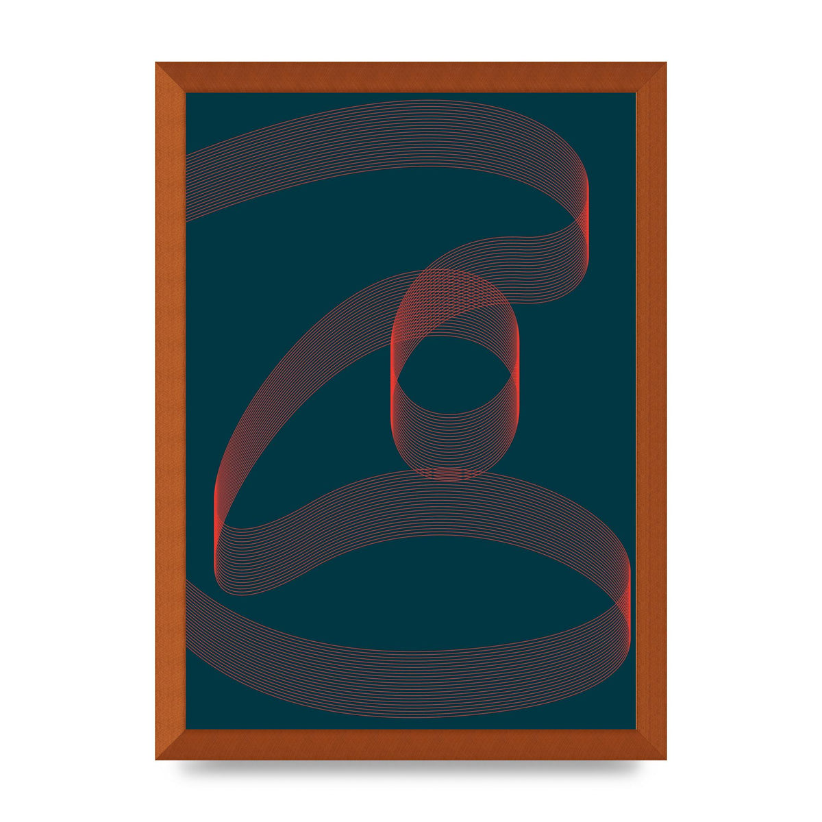 Abstract Ribbon Wall Art - A3 framed