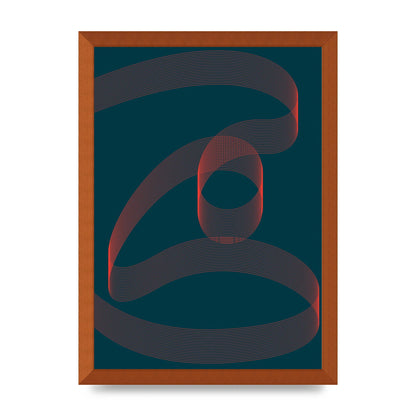 Abstract Ribbon Wall Art - A3 framed