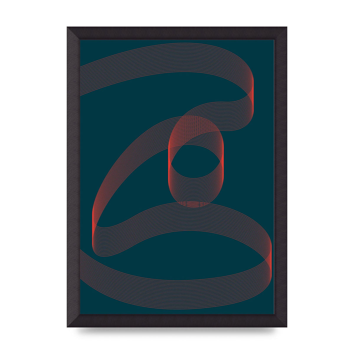 Abstract Ribbon Wall Art - A3 framed