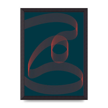 Abstract Ribbon Wall Art - A3 framed