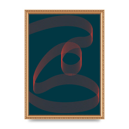 Abstract Ribbon Wall Art - A3 framed
