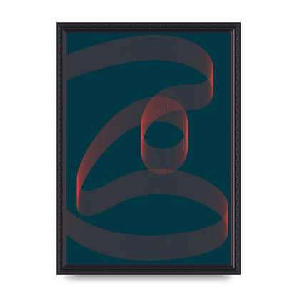 Abstract Ribbon Wall Art - A3 framed