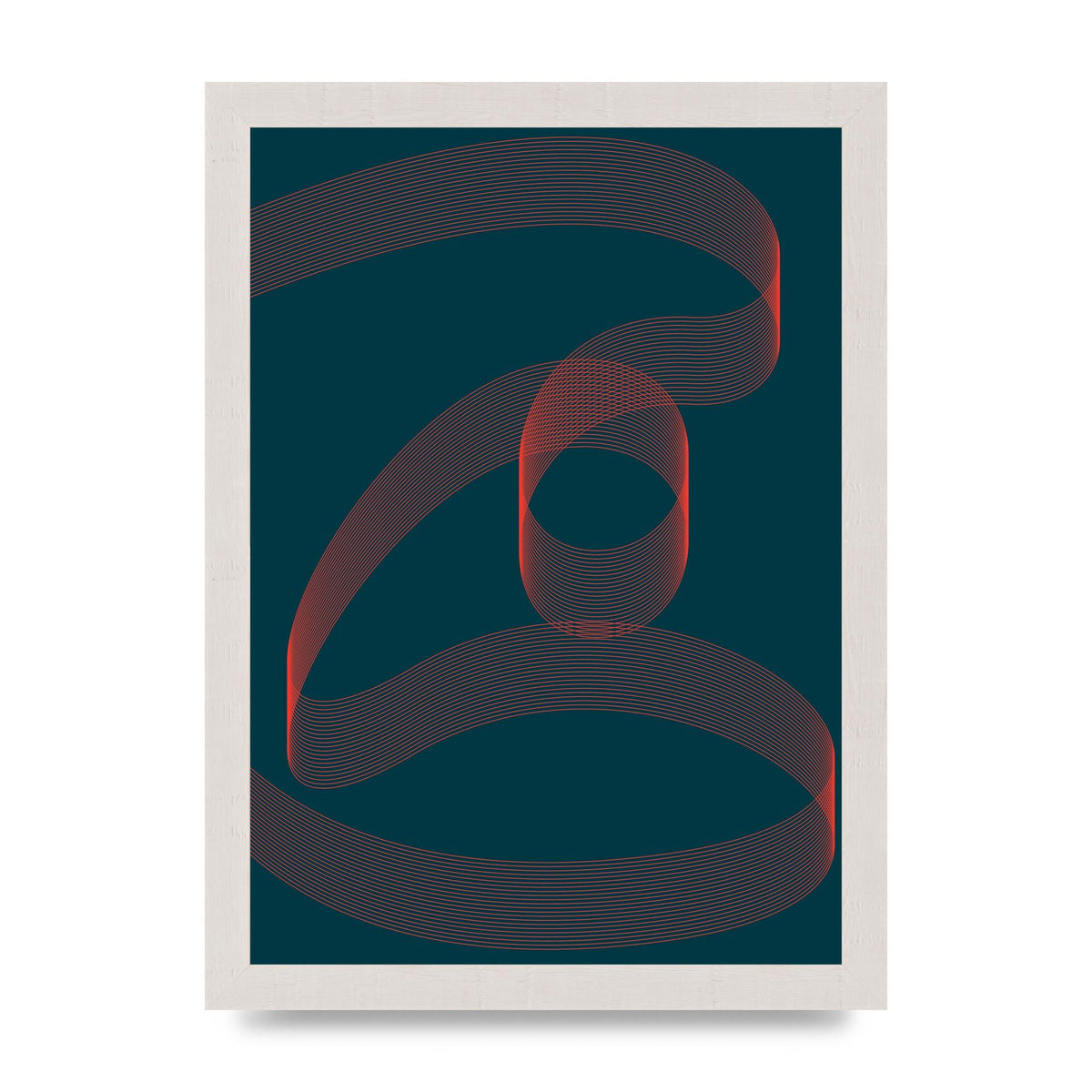 Abstract Ribbon Wall Art - A4 framed
