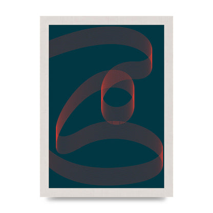 Abstract Ribbon Wall Art - A4 framed