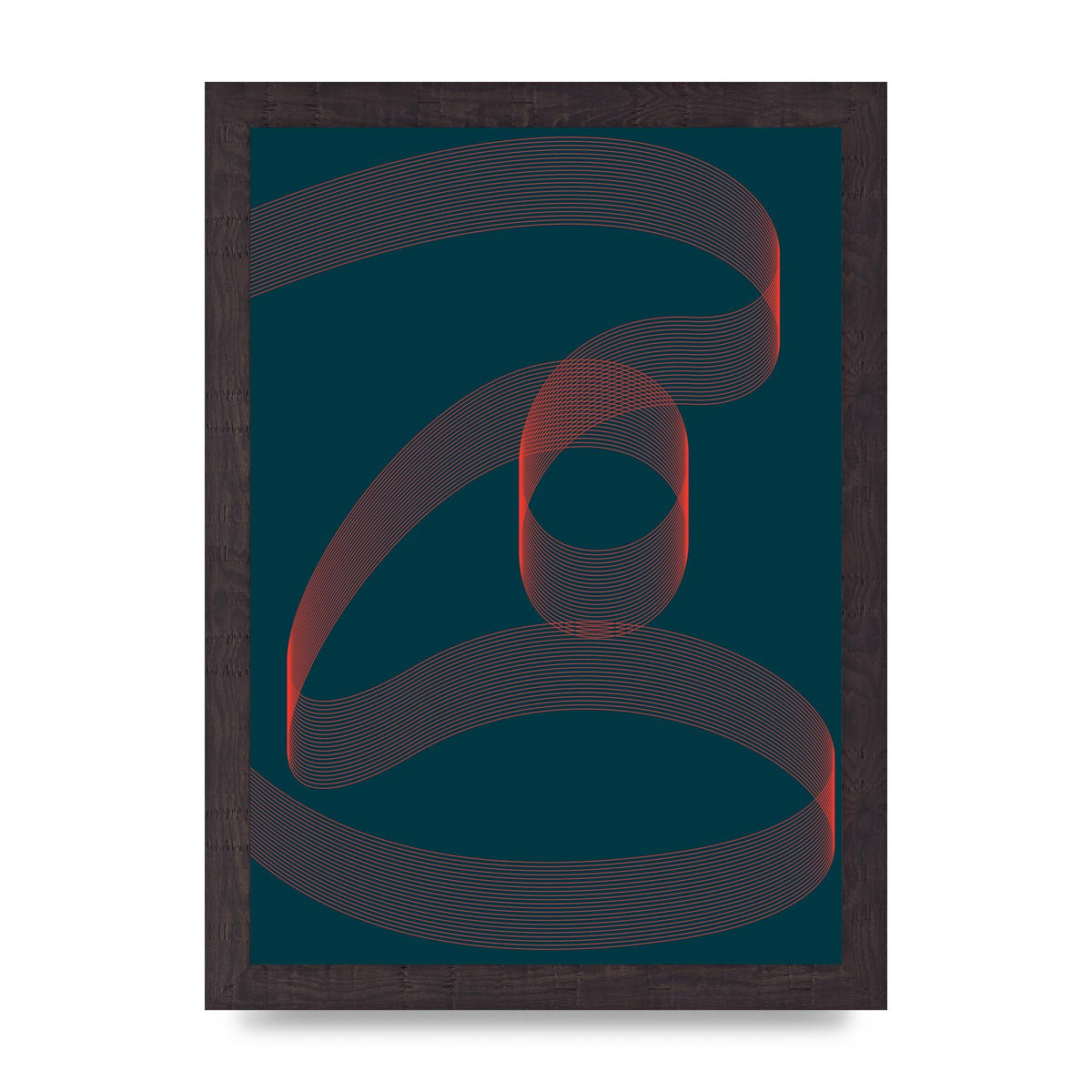 Abstract Ribbon Wall Art - A4 framed