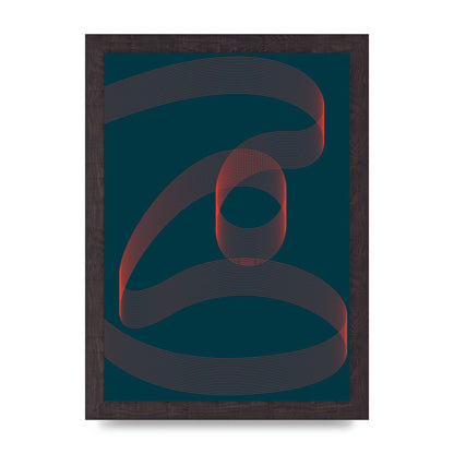 Abstract Ribbon Wall Art - A4 framed