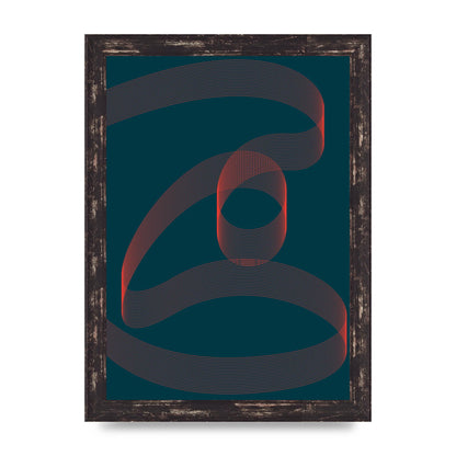 Abstract Ribbon Wall Art - A4 framed