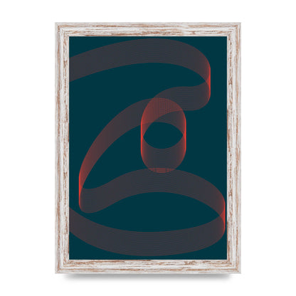 Abstract Ribbon Wall Art - A4 framed
