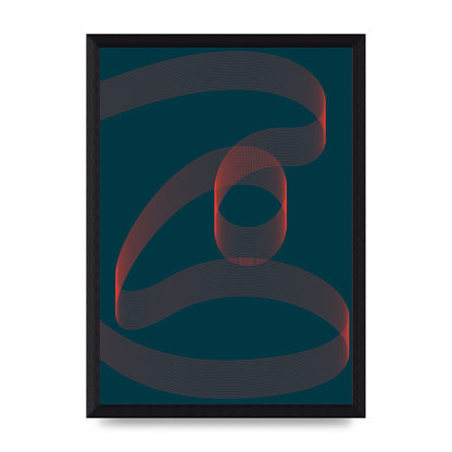 Abstract Ribbon Wall Art - A4 framed
