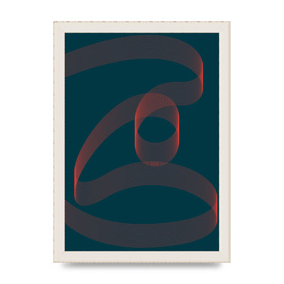 Abstract Ribbon Wall Art - A4 framed