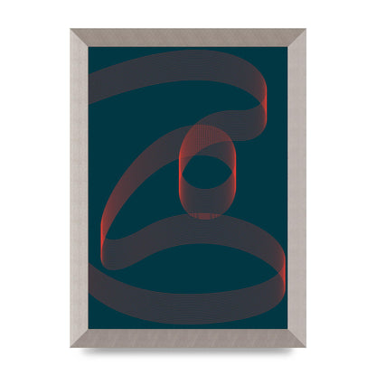 Abstract Ribbon Wall Art - A4 framed