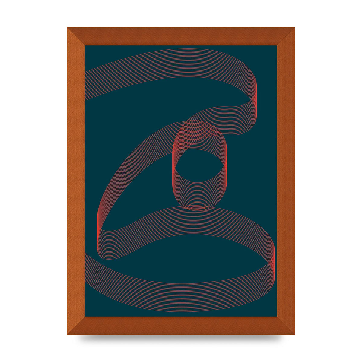 Abstract Ribbon Wall Art - A4 framed