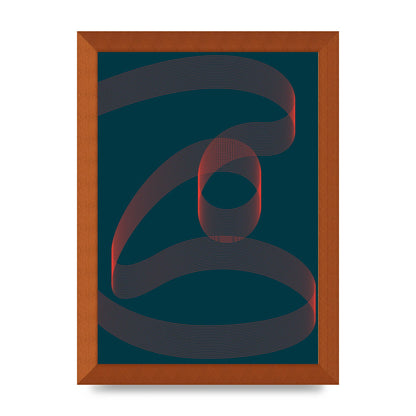 Abstract Ribbon Wall Art - A4 framed