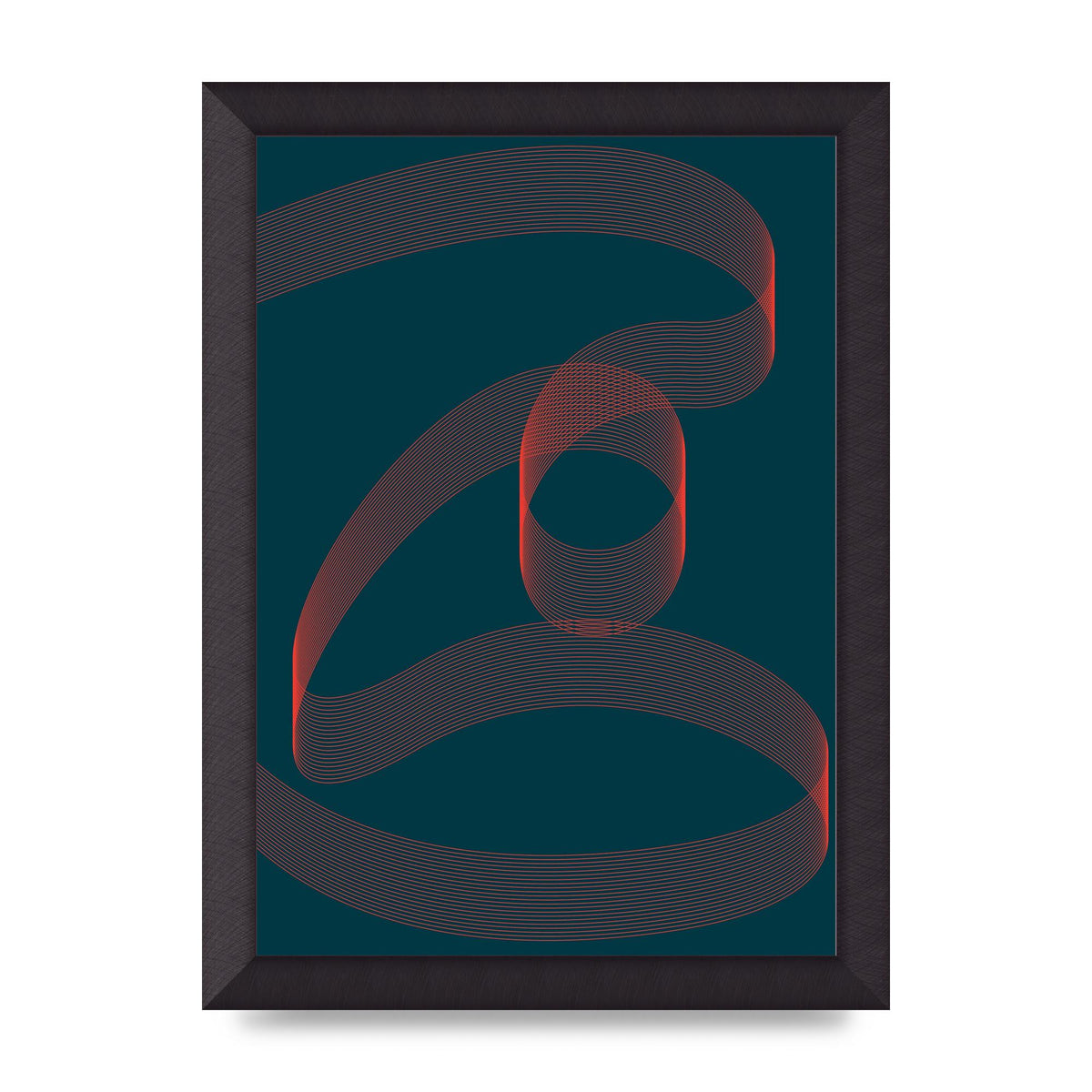 Abstract Ribbon Wall Art - A4 framed