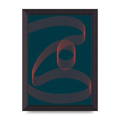 Abstract Ribbon Wall Art - A4 framed