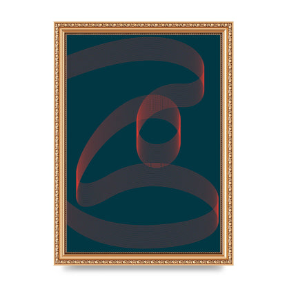 Abstract Ribbon Wall Art - A4 framed