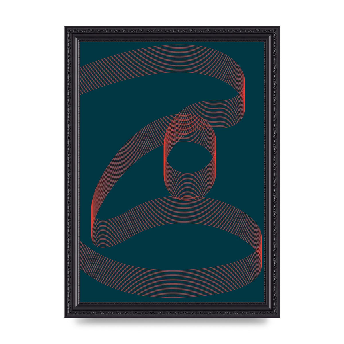 Abstract Ribbon Wall Art - A4 framed