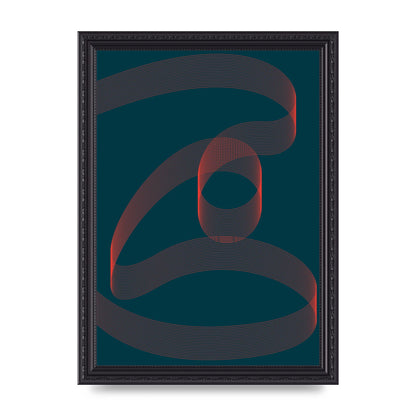 Abstract Ribbon Wall Art - A4 framed