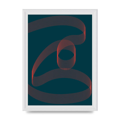 Abstract Ribbon Wall Art - A4 framed
