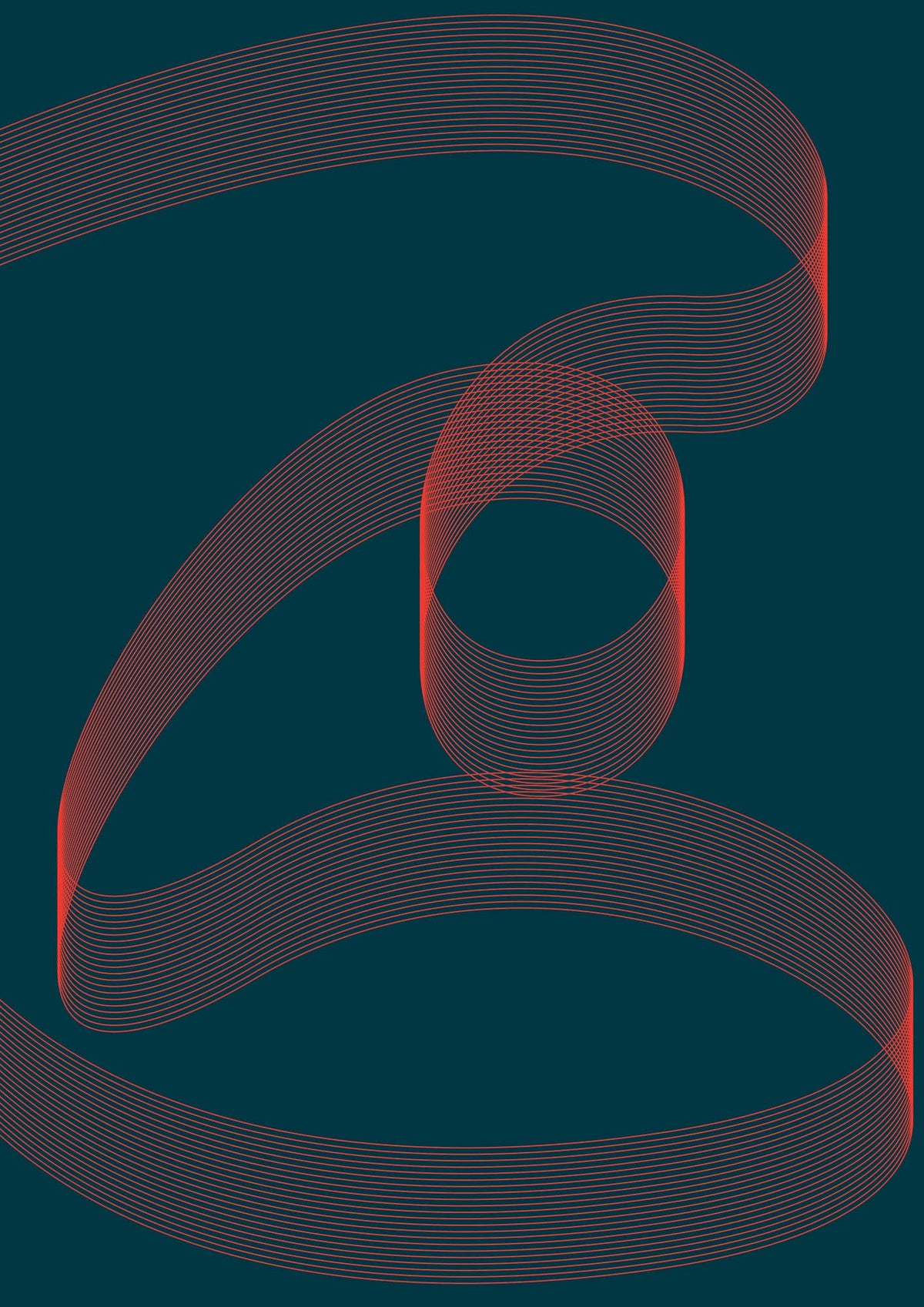 Abstract Ribbon Wall Art - detail