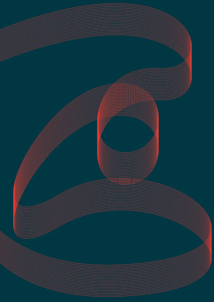 Abstract Ribbon Wall Art - detail