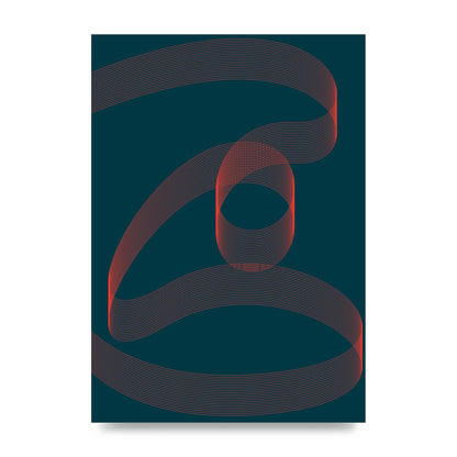 Abstract Ribbon Wall Art - unframed print