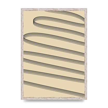 Abstract Line Ribbon Wall Art - A2 framed