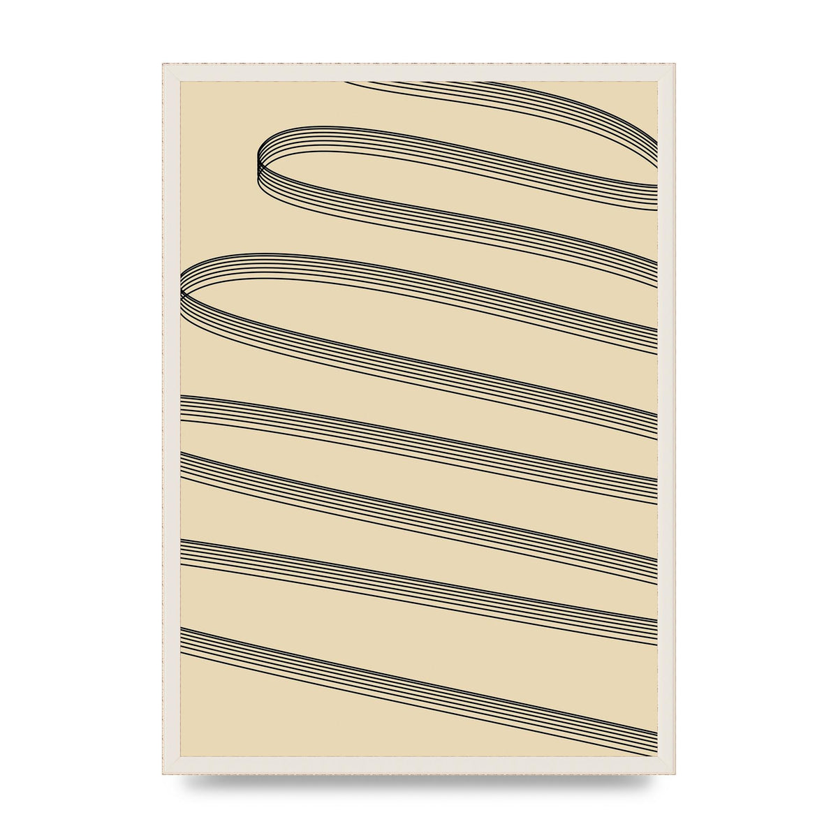 Abstract Line Ribbon Wall Art - A2 framed
