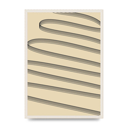 Abstract Line Ribbon Wall Art - A2 framed