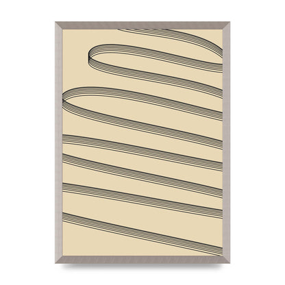 Abstract Line Ribbon Wall Art - A2 framed