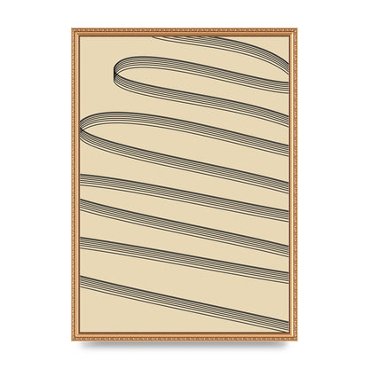 Abstract Line Ribbon Wall Art - A2 framed