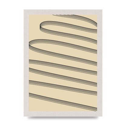 Abstract Line Ribbon Wall Art - A4 framed