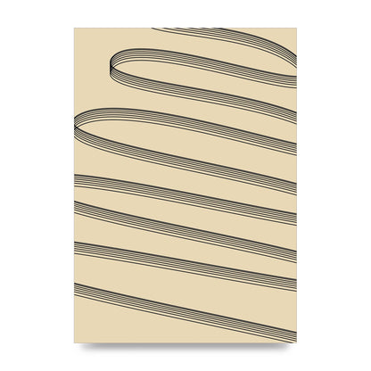 Abstract Line Ribbon Wall Art - unframed print