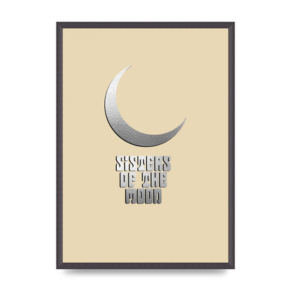 Sisters Of The Moon Silver Moon" Art For The Home - A2 framed