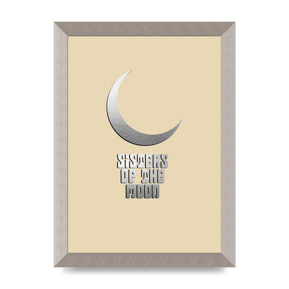 Sisters Of The Moon Silver Moon" Art For The Home - A4 framed