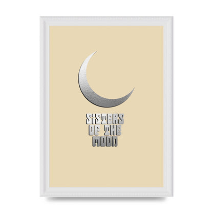 Sisters Of The Moon Silver Moon" Art For The Home - A4 framed