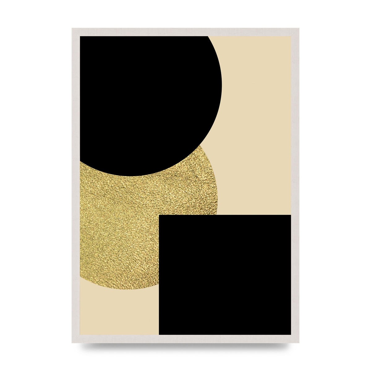 Abstract Cold Black Four Wall Art - A2 framed