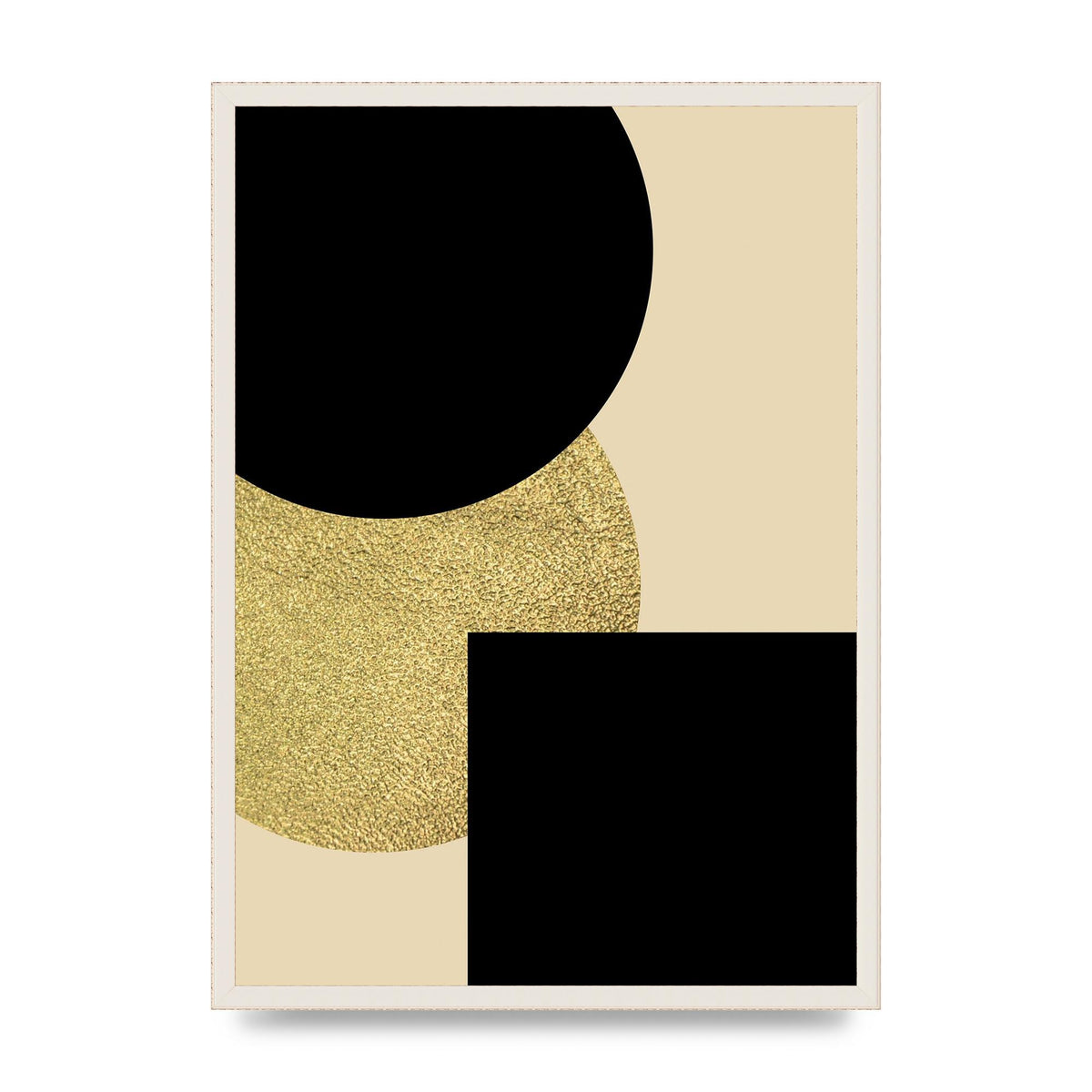 Abstract Cold Black Four Wall Art - A2 framed