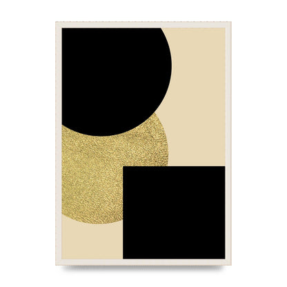 Abstract Cold Black Four Wall Art - A2 framed