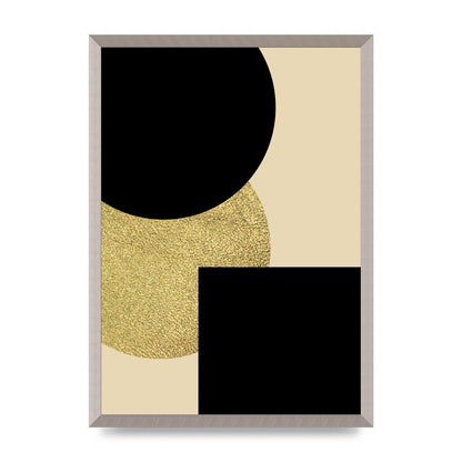 Abstract Cold Black Four Wall Art - A2 framed