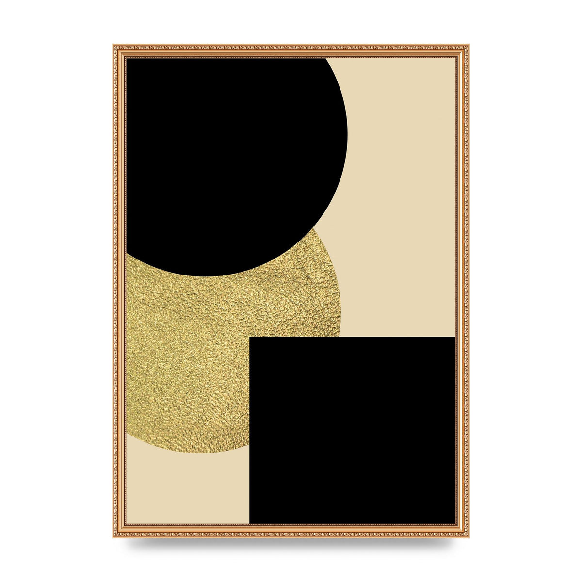 Abstract Cold Black Four Wall Art - A2 framed