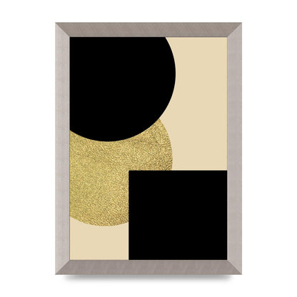 Abstract Cold Black Four Wall Art - A4 framed
