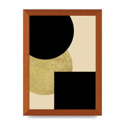 Abstract Cold Black Four Wall Art - A4 framed