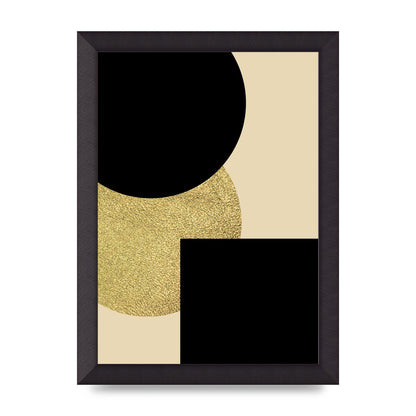 Abstract Cold Black Four Wall Art - A4 framed