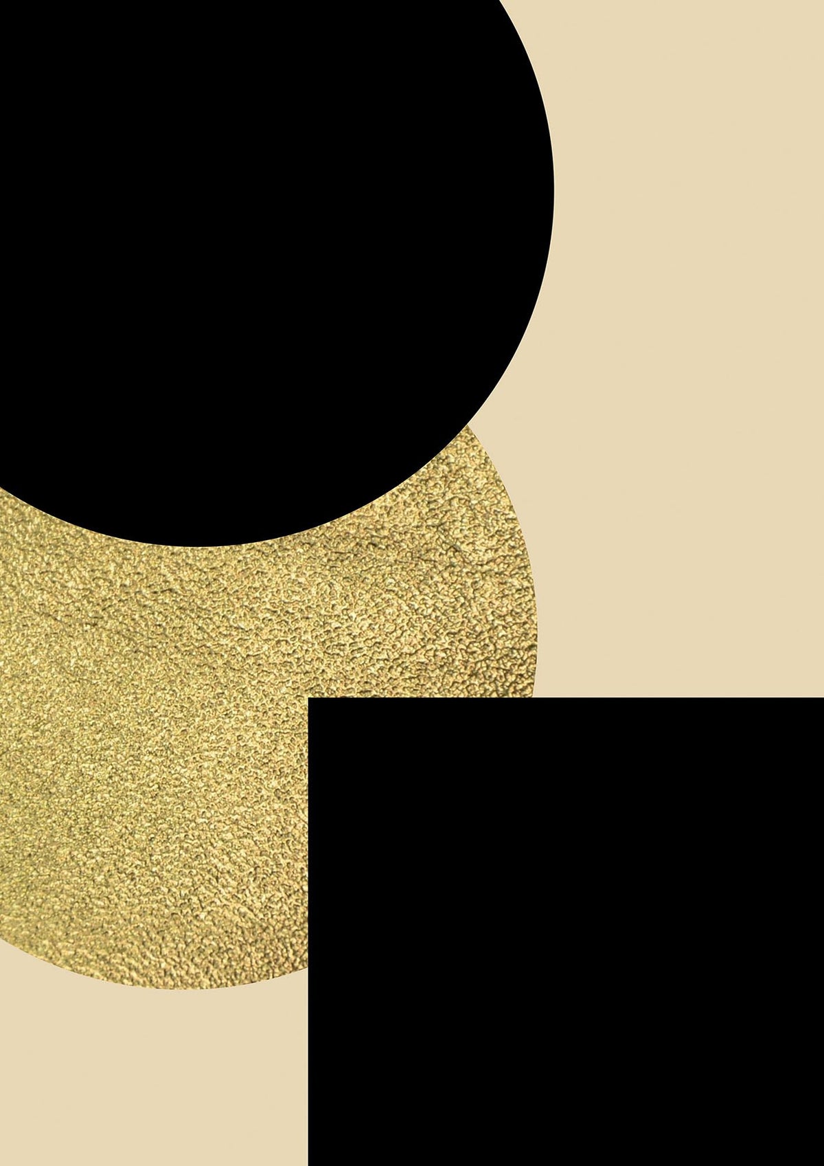 Abstract Cold Black Four Wall Art - detail