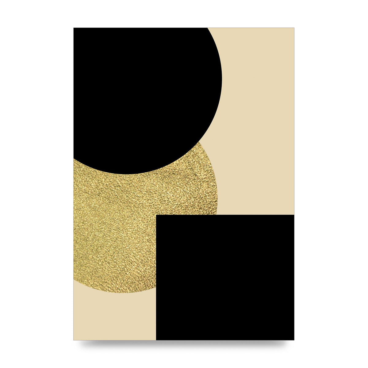 Abstract Cold Black Four Wall Art - unframed print