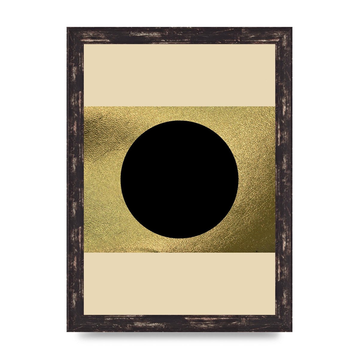 Abstract Cold Black Two Printed Poster - A4 framed