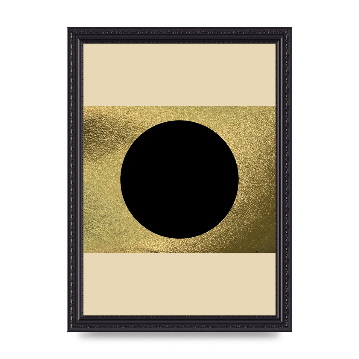 Abstract Cold Black Two Printed Poster - A4 framed
